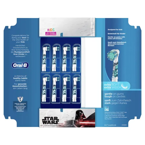 Resim Oral-B Çocuk Elektrikli Diş Fırçası Yedek Başlıkları 8 Adet Çok Renkli 81748450