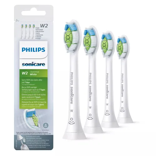 Resim Philips Sonicare W Optimal White HX6064/10 Sonic Diş Fırçası Yedek Başlıkları (4'lü Paket)