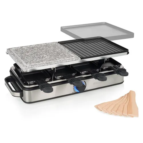 Resim Princess 162635 Deluxe Raclette 8 Kişilik Taş ve Izgara Planklı