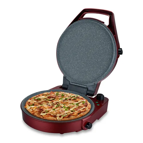 Resim Sogo PIZ-SS-10125 Elektrikli Tezgah Üstü Pizza Makinesi 360° Döner Plakalı