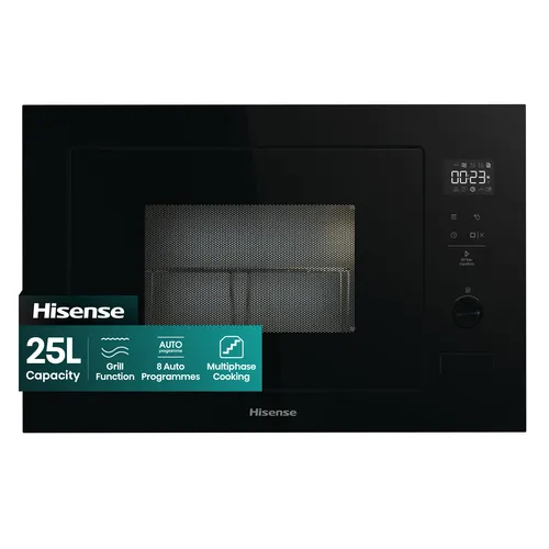 Resim Hisense BIM325G52BGUK Dahili Mikrodalga Fırın - 25L Kapasite, 900W Güç, 5 Güç Seviyesi