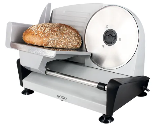 Karşılaştırma Sogo CFI-SS-921 Ev Gıda Dilimleyici (150W, 190mm Bıçak) İle Unold Curve Silver Çok Amaçlı Dilimleyici (170W, Paslanmaz Çelik Bıçak, 200mm Bıçak Çapı)