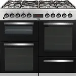 Beko KDVF100X 100cm Çift Fırınlı Gazlı Ocaklı Sürgülü Ocak