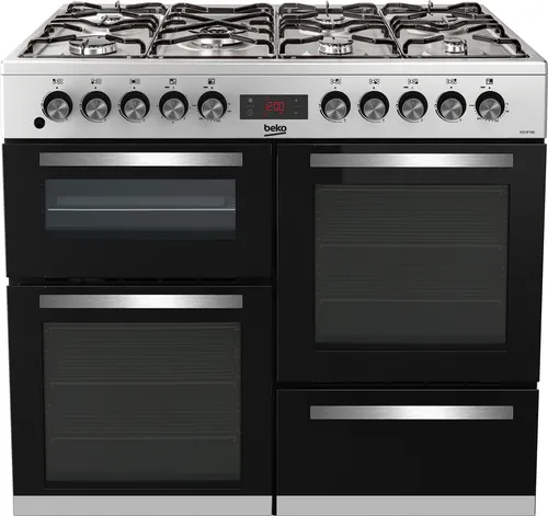 Resim Beko KDVF100X 100cm Çift Fırınlı Gazlı Ocaklı Sürgülü Ocak