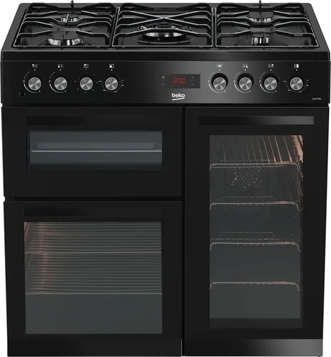 Resim Beko KDVF90K 90cm Çift Fırınlı Gazlı Ocaklı Sürgülü Fırın