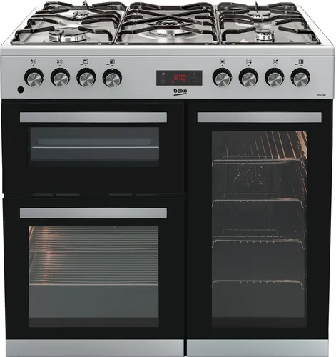 Resim Beko KDVF90X 90cm 5 Gözlü Gazlı Ocak Çift Fırınlı Ocak
