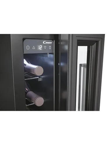 Resim Candy CCVB 15 Dahili Şarap Soğutucu 7 Şişe Siyah