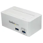 StarTech.com USB 3.0'dan SATA'ya Bağlama İstasyonu 2'li USB 3.0 Hub ve Hızlı Şarjlı, UASP Destekli - Beyaz