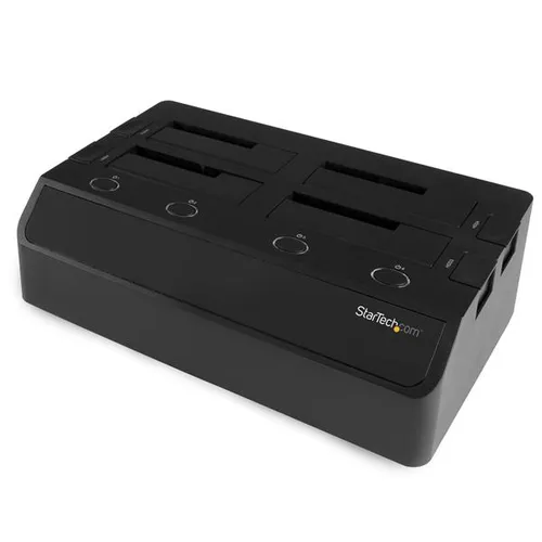 Resim StarTech.com 4 Yuvalı 2.5"/3.5" SATA HDD/SSD Disk Yuvalama İstasyonu eSATA USB 3.0