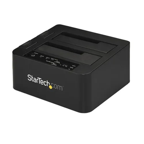 Resim StarTech.com SATADOM DOCK122U33EB Çift 2.5"/3.5" SATA SSD/HDD Klonlayıcı ve Silici (USB 3.0)