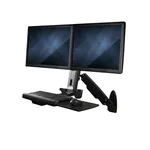 StarTech.com Çift Monitör ve Klavye Tepsili Artikülasyonlu Duvar Askısı Oturma-Ayakta Çalışma İstasyonu