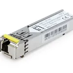 LevelOne 1.25Gbps Tek Modlu BiDi Endüstriyel SFP Alıcı-Verici (1310nmTX/1550nmRX, 20km)