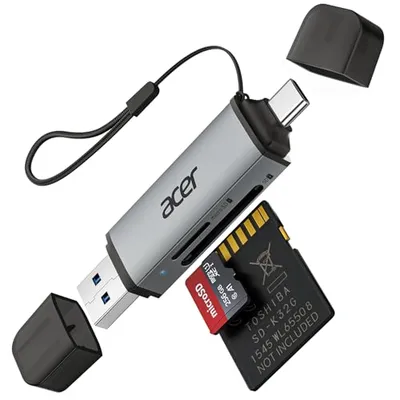 Acer USB-C SD Kart Okuyucu Çift Yuvalı USB 3.0 Tip C