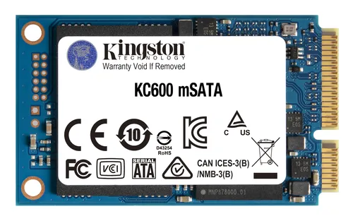 Resim Kingston Technology 512G SSD KC600 SATA3 mSATA