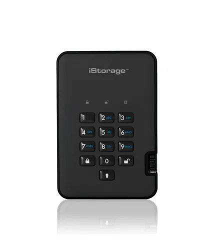 Resim iStorage diskAshur² SSD 2TB Black | Secure Portable Solid State Drive |AES-XTS 256-bit Hardware Encryption | PIN protected | OS & Platform Independent | TAA Compliant |Brute force hack defence | Dust/Water Resistant