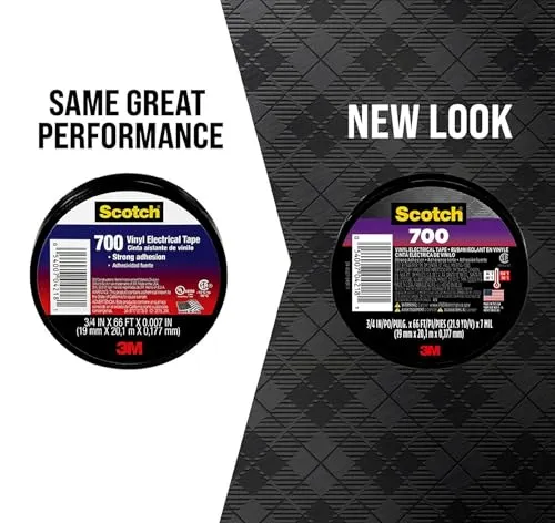 Thumbnail 12 of Scotch 700 Siyah Vinil Elektrik Bandı 3/4 inç