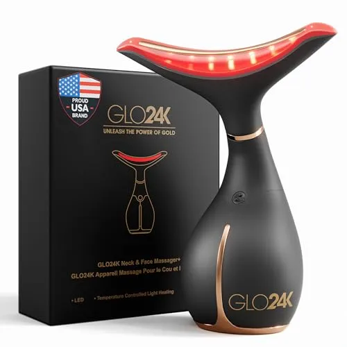Resim GLO24K Yüz Boyun Cihazı Kırmızı Işık Titreşimli Masaj