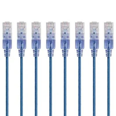 Monoprice SlimRun Cat6A Ethernet Kablosu 5ft Mavi