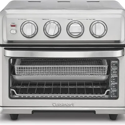 Cuisinart Paslanmaz Çelik Air Fryerlı Ekmek Kızartma Makinesi Fırını TOA-70NAS