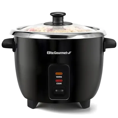 Elite Gourmet ERC006SS 6 Fincan Siyah / Paslanmaz Çelik Pirinç Pişirici