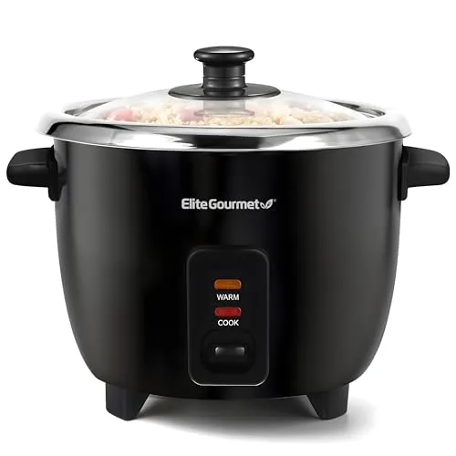 Resim Elite Gourmet ERC006SS 6 Fincan Siyah / Paslanmaz Çelik Pirinç Pişirici