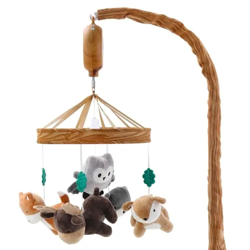 The Peanutshell Woodgrain Woodland Müzikli Beşik Dönencesi