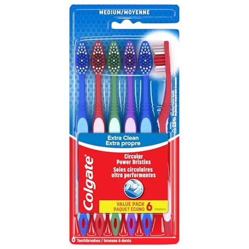 Resim Colgate Extra Clean Orta Sertlikte Diş Fırçası 6'lı Paket