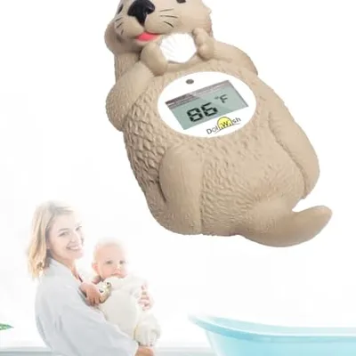 DoliWish Su Samuru Dijital Bebek Banyo Termometresi Kahverengi