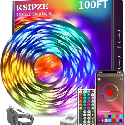 KSIPZE 100ft RGB Akıllı LED Şerit Işıklar