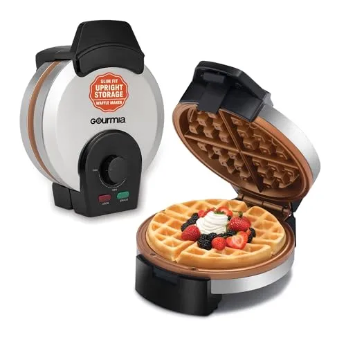 Resim Gourmia Paslanmaz Çelik Kompakt Waffle Makinesi