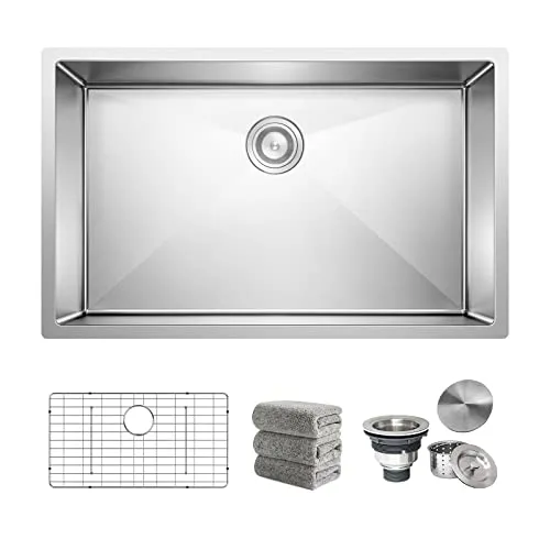 Oxwiser 30 İnç Tezgah Altı Paslanmaz Çelik Mutfak Evyesi 30 Inch