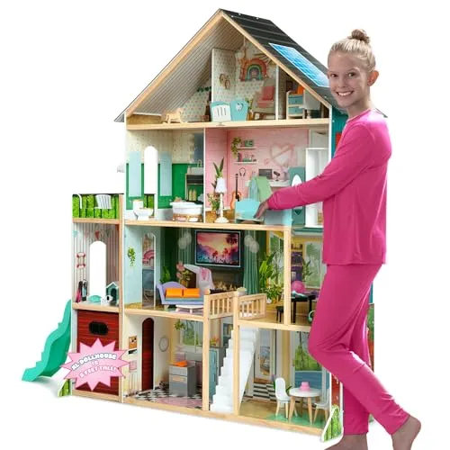 Resim Delta Children Deluxe Maui Ahşap Oyuncak Bebek Evi