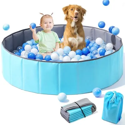 Hikiddy 44 İnç Katlanabilir Mavi Top Havuzu 44 Inch