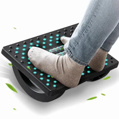 CasaZenith Ergonomik Sallanan Masajlı Ayak Desteği, Siyah