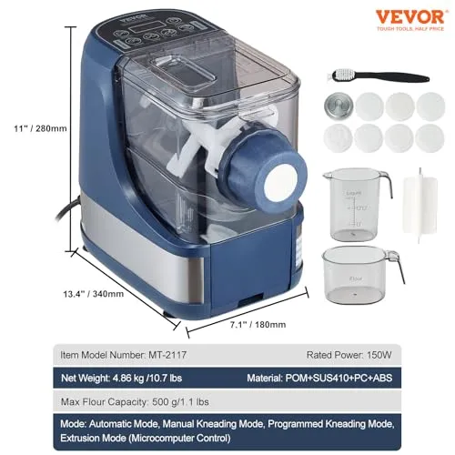 Thumbnail 8 of VEVOR 500g Otomatik Elektrikli Makarna Makinesi