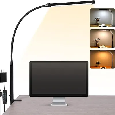 Voncerus Siyah Esnek LED Çalışma Masası Lambası