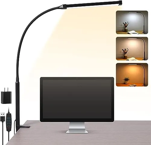 Voncerus Siyah Esnek LED Çalışma Masası Lambası