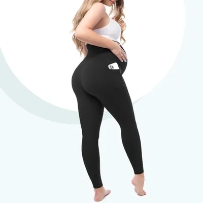 Thumbnail 3 of Leafigure Hamile Taytı Cepli Siyah Büyük Beden