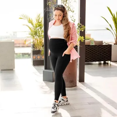 Thumbnail 4 of Leafigure Hamile Taytı Cepli Siyah Büyük Beden