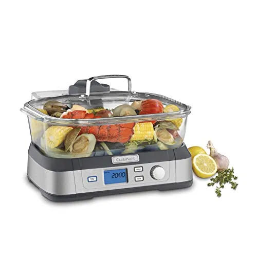 Resim Cuisinart Cookfresh Dijital Cam Buharlı Pişirici 5 Litre Paslanmaz