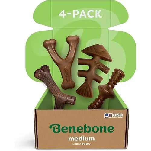 Resim Benebone Orta Boy 4'lü Pastırma Aromalı Köpek Çiğneme Kemikleri