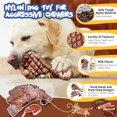 Thumbnail 3 of Fuufome Naylon Köpek Çiğneme Oyuncağı 2'li Paket Orta Boy