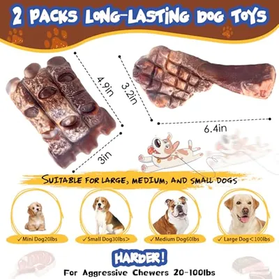 Thumbnail 4 of Fuufome Naylon Köpek Çiğneme Oyuncağı 2'li Paket Orta Boy