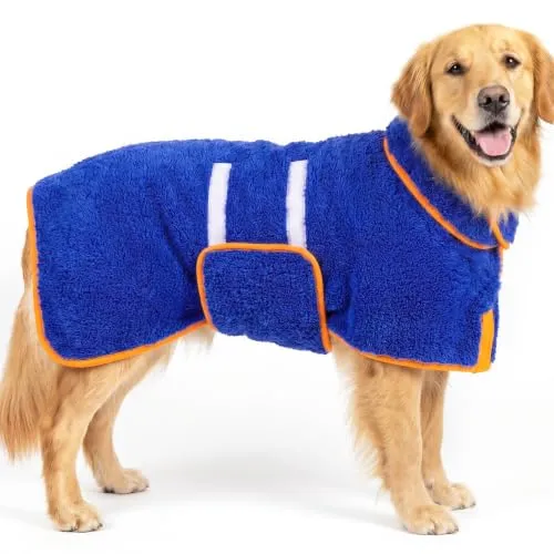 Resim Bienbee Köpek Bornozu X-Large Koyu Mavi