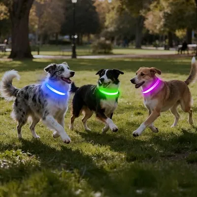 Thumbnail 6 of VIZPET LED Köpek Tasması Büyük Mavi