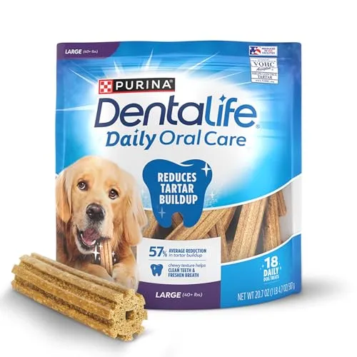 Resim DentaLife Büyük Boy Köpek Diş Çiğneme Çubukları 18 Adet