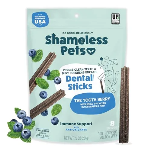 Resim Shameless Pets Tooth Berry Yaban Mersini Nane Diş Çiğneme Çubuğu 8 Adet