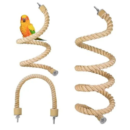 Resim DINTSTYLE Doğal Jüt Kuş Tüneği 3'lü Paket