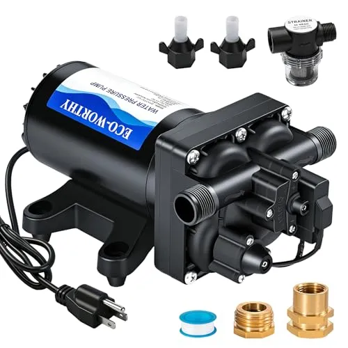 Resim ECO-WORTHY 110V Diyafram Su Pompası 5.5 GPM 70 PSI