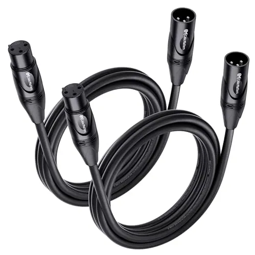 Resim Cable Matters 6 ft XLR Kablo Siyah 2'li Paket